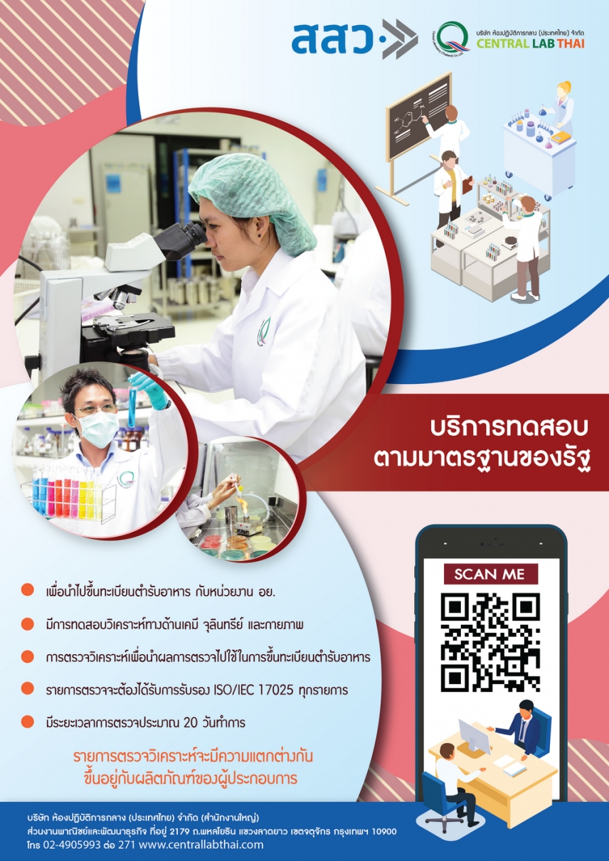 ข่าวดีสำหรับลูกค้า Central Lab Thai ที่เป็นผู้ประกอบการ SME  และ บุคคลธรรมดา